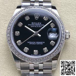 Replica Rolex Datejust m126284rbr-0019 1:1 Best Edition AR Factory Black Dial