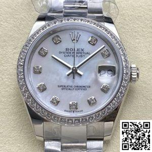 Replica Rolex Datejust m278384rbr-0007 1:1 Best Edition AR Factory White Strap