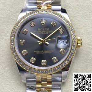 Replica Rolex Datejust m278383rbr-0022 1:1 Best Edition AR Factory Gold Bezel
