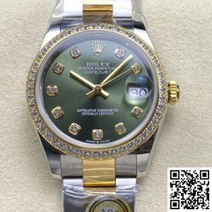 Replica Rolex Datejust m278383rbr-0029 1:1 Best Edition AR Factory Green Dial