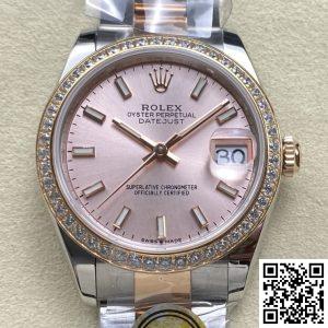 Replica Rolex Datejust m278381rbr-0009 1:1 Best Edition AR Factory Rose Gold Dial