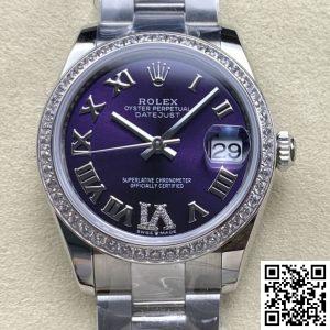 Replica Rolex Datejust m278384rbr-0029 1:1 Best Edition AR Factory Purple Dial