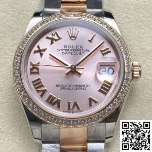 Replica Rolex Datejust m278381rbr-0001 1:1 Best Edition AR Factory Rose Gold Bezel