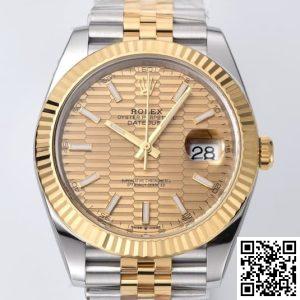 Replica Rolex Datejust m126333-0022 1:1 Best Edition Clean Factory Gold Dial